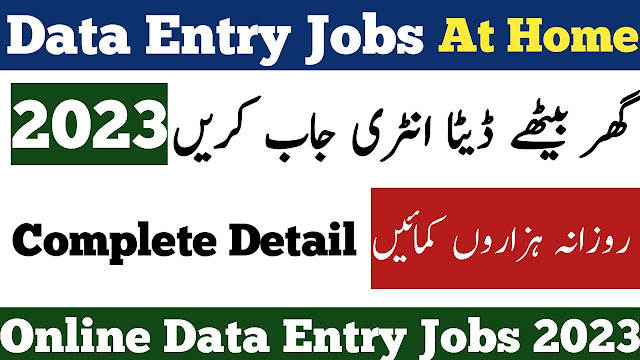 Online Data Entry Jobs in Pakistan Without Registration Fee For Male and Female (2023)